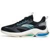 Anta Elastic Gel Shock Absorption Low Top Running Shoes Men Sneakers Black Blue 112215501-4