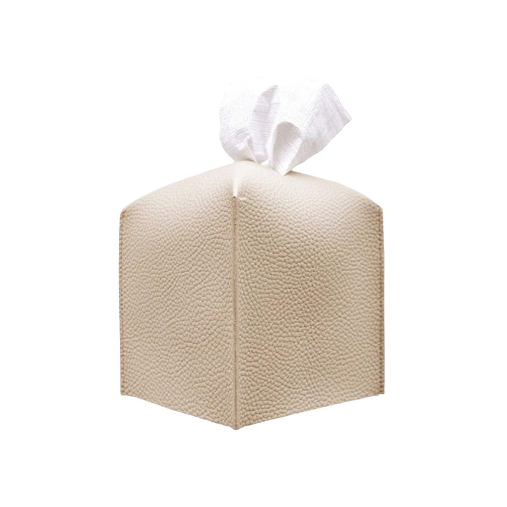 Waterproof PU Tissue Box Square Tissue Holder Minimalist Tissue Container  Office Use