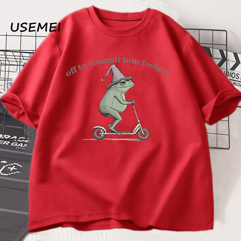 

Off To Commit Tom Foolery Frog T-shirt. Comfort Colors Funny Weirdcore Sayings Unique Tshirt Tee Adults Men Women Meme Graphic S