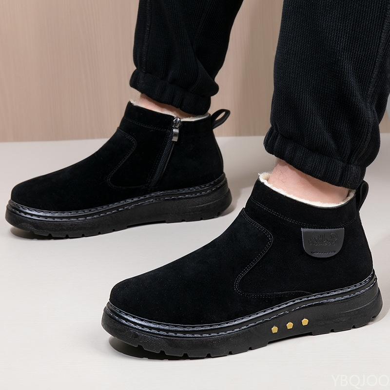 Fashion Winter new simple comfortable snow boots with high top thick insulation warm bottom fashionable  wear-resistant men's shoes