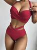 2024 European and American New Style High-Waisted Digital Print Bikini
