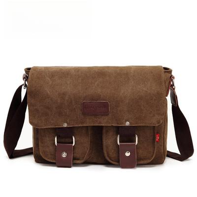 Nieuwe modieuze schoudertas voor heren van dik gewaxt canvas, messenger bag, crossbodytas voor heren, vintage casual sling bag voor mannen, casual tas voor jongens