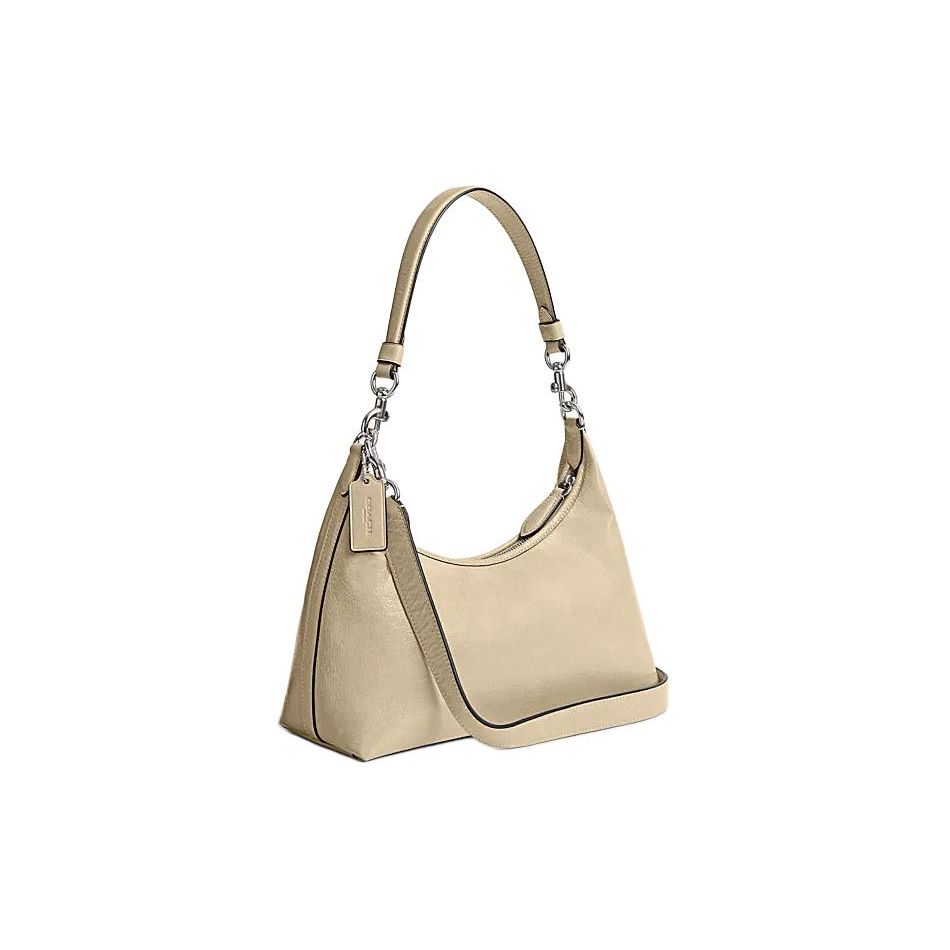 Coach Juliet 30 Top Zip Closure With Built-In Buckle Pocket Leather Tote Crossbody Shoulder Bag Large Women Bags Ivory CR652-LHVT5