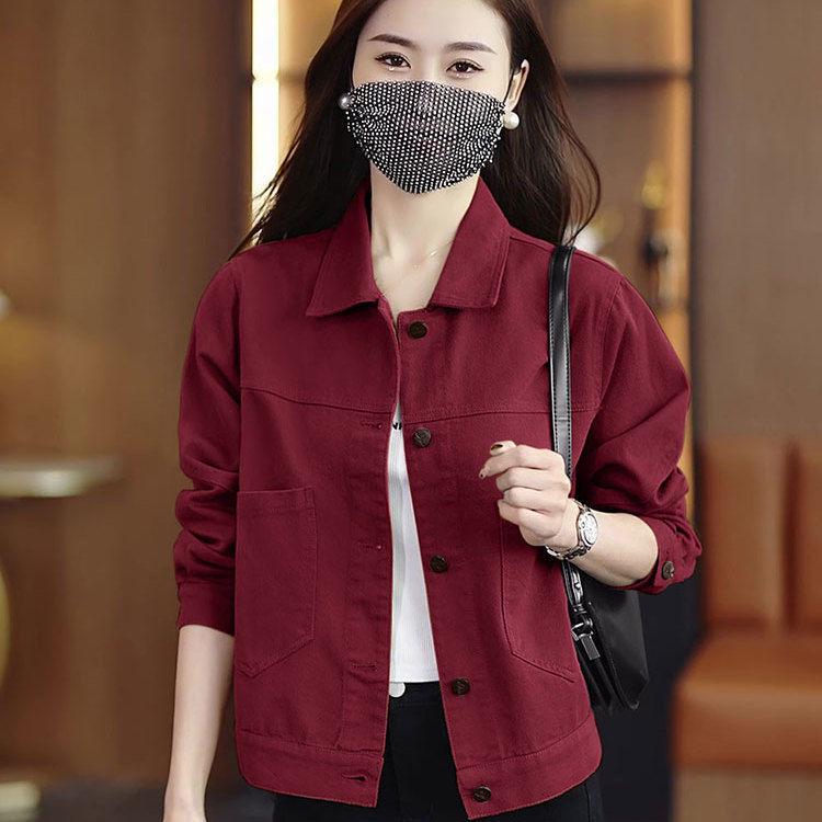 

Women s 2025 Retro Denim Jacket: Petite, Versatile, Loose-Fit, Spring & Autumn Style. M (recommended for 90-105 jin)