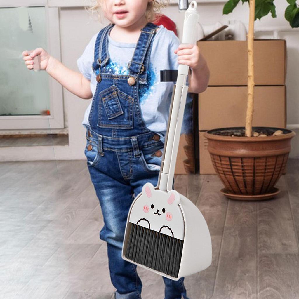 Barnstädningskvast Sopskyffel Set, Barn Rolig Hushållslek Set Leksaker