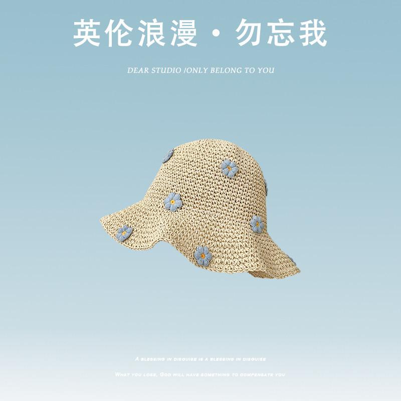 Floral Blue Elegant Sun Hat For Women Lightweight And Breathable Perfect For Days Sunny