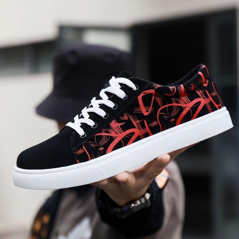 Round Toe With Laces Man Shoe Low-Top Young Students Sneakers Retro Hiking Price Non-leather Trends 2025 Casual Shoes for Men