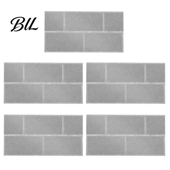 Oil Proof Wall Stickers for Bathroom 5Pcs Vintage Brick Tile Stickers, Waterproof Oil?Proof Wallpaper, Peel Sheets Kitchen & Stick Backsplash Living