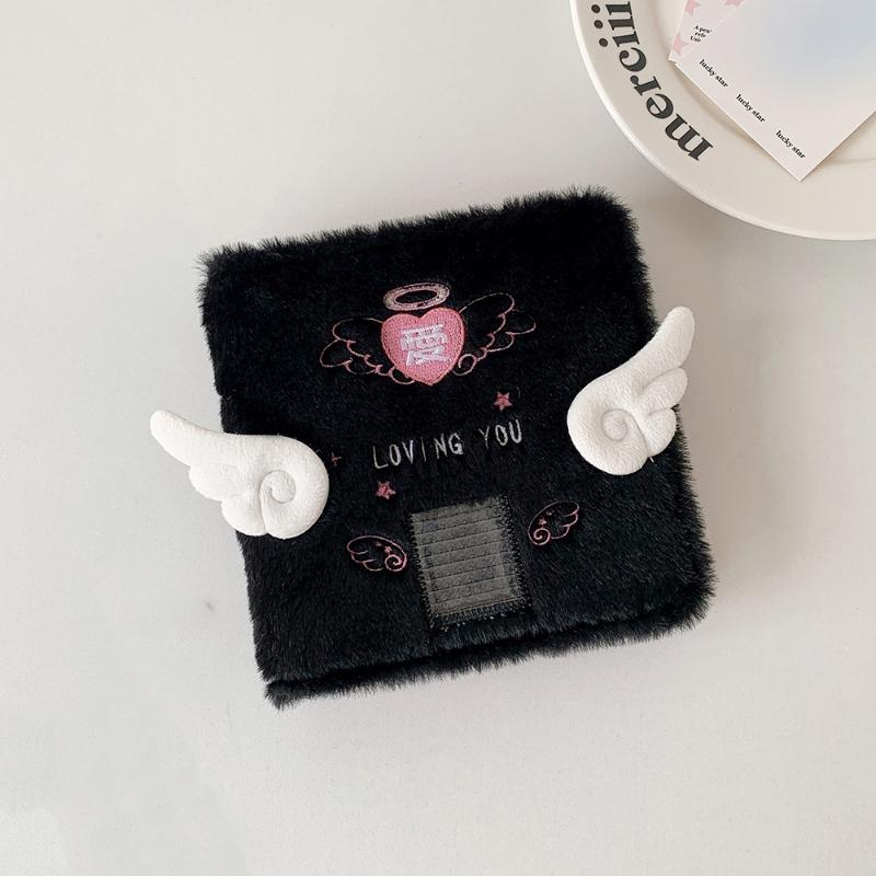 Ins Style Plush Wing A7 Binder Book Photos Album Photocard Cute Collect Idol Photo Album Loose Leaf Storage Display Book
