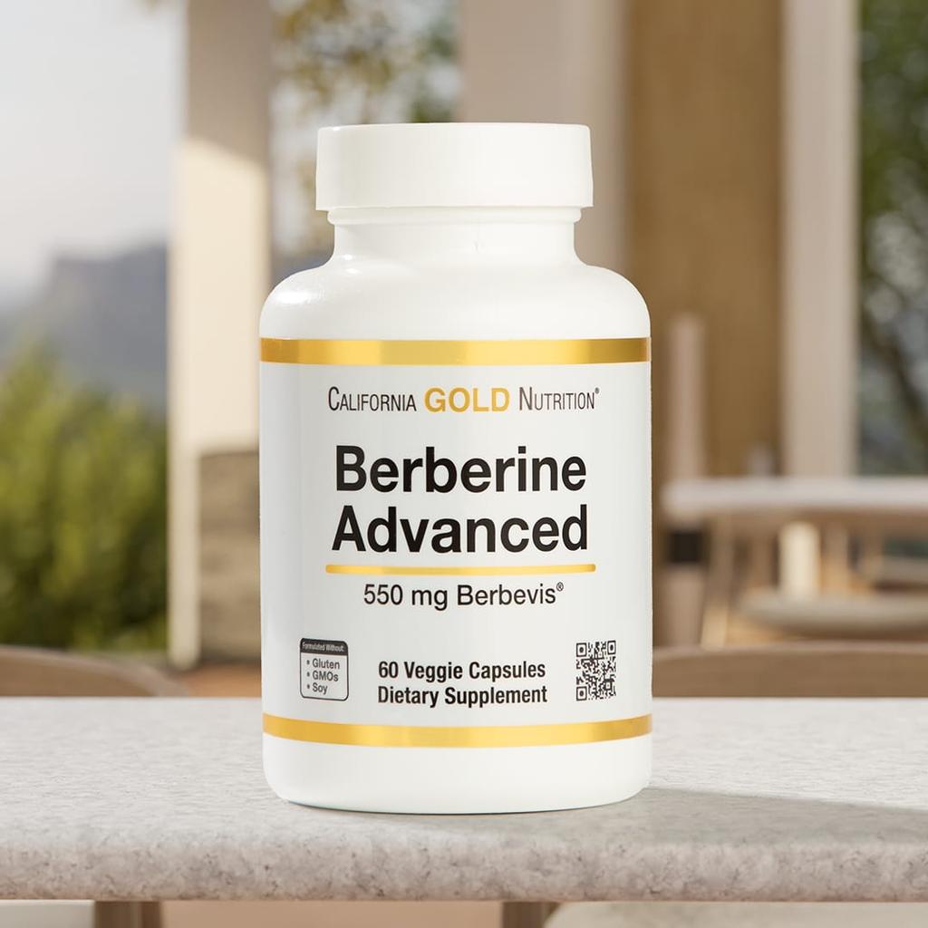 California Gold Nutrition, Berberine Advanced, Berbevis Phytosome, 550 mg, 60 Veggie Capsules