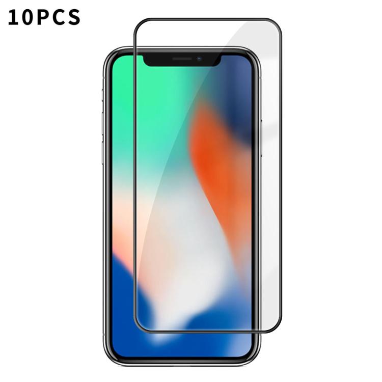 10pcs Kalebol High-Aluminum Screen-Printed Full-Coverage Anti-Fingerprint Black-Bordered HD Tempered Glass Film