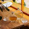 High-End Transparent Crystal Yangmei Wine & Cold Brew Coffee Glass Bottle – Flat Round Design, Sealed, Small Size