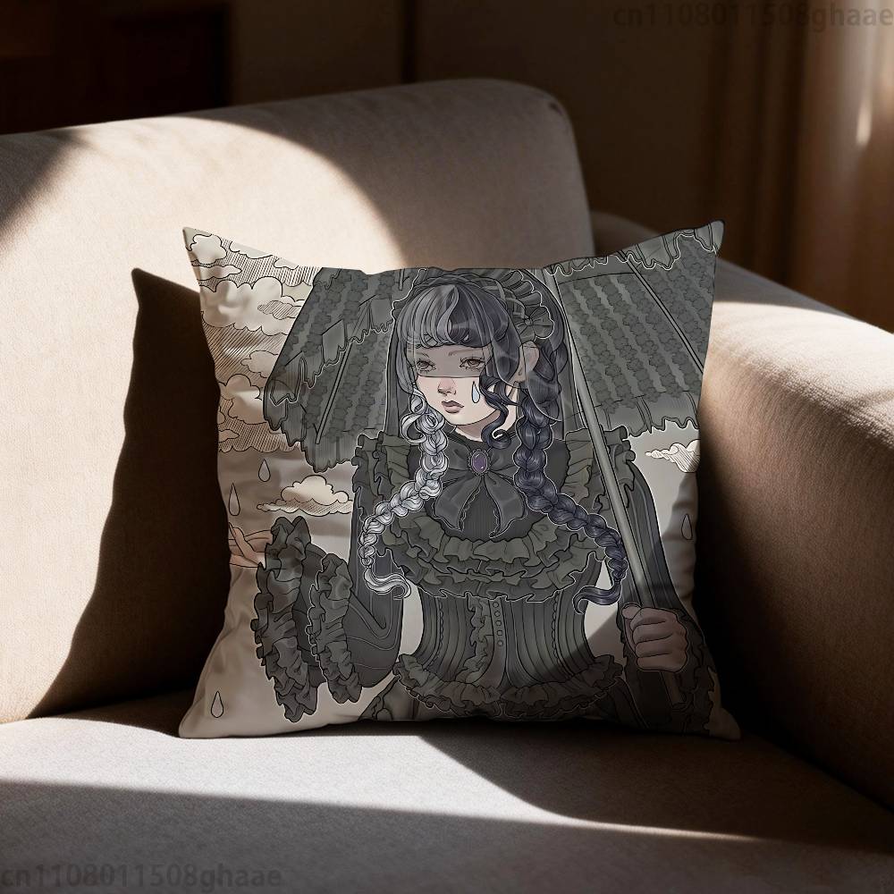 MMelanie Martinez Singer Pillow Case Square DoubleSided Printing Short Plush Sofa Cushion Cover Bedroom Bedside Pillow