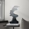 Abstract Transparent Characters Head Sculpture Desk Decoration Ornaments Figures Handicraft Modern Home Decor Accessories