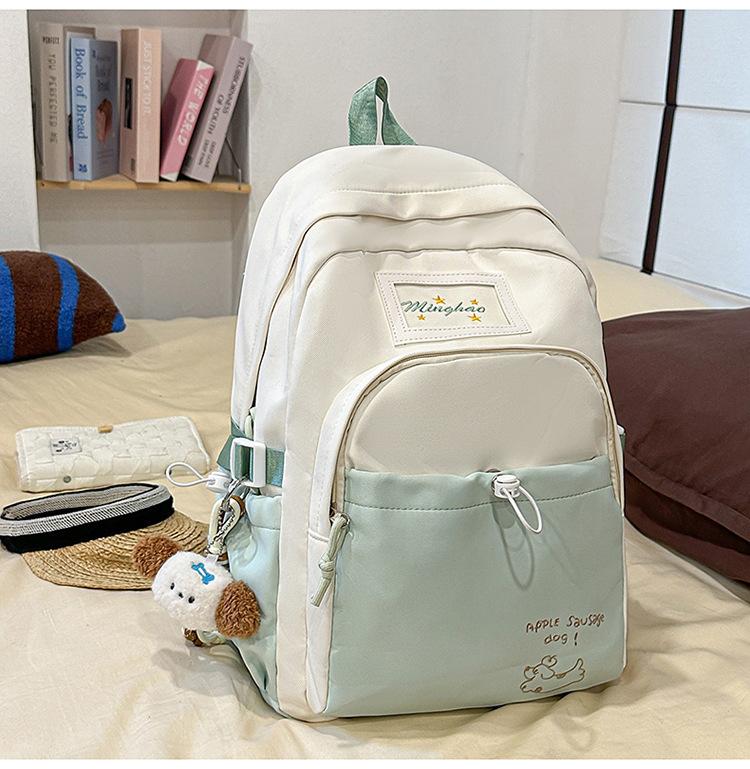 Zaino per la scuola nuovo stile ins giapponese ad alto valore fresco e dolce zaino con patchwork a colori contrastanti zaino leggero da viaggio per studenti delle scuole medie