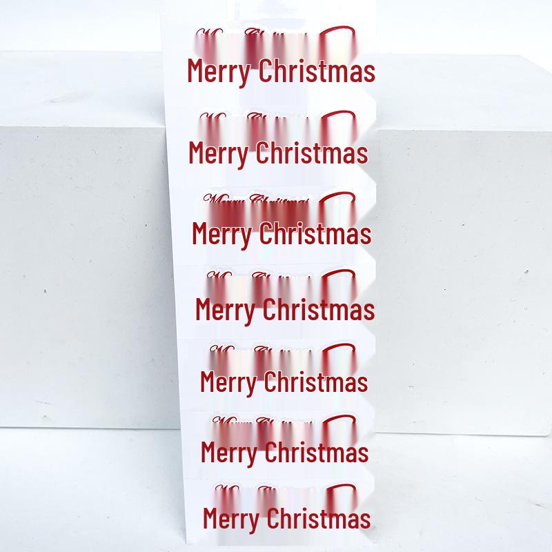 Joyful Christmas Eve Apple Sticker - Peaceful Transparent Watermark for Holiday Decoration