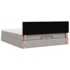 Ottoman Bed with Mattress Taupe 200x200 cm Fabric