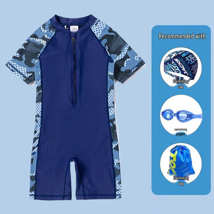 Chłopięcy jednoczęściowy strój kąpielowy szybkoschnący dla dzieci - Trening profesjonalny