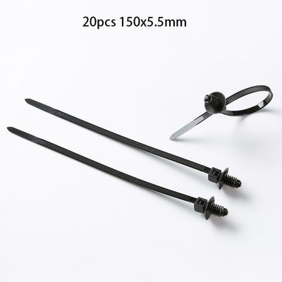 20/50100Pcs Multipurpose Nylon Universal Cable Tie Buckle Self-Locking Cable Tie Retainer Heavy Duty Nylon Zip Ties Nylon Buckle