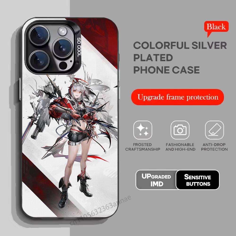Arknights Game W phone Case for iPhone 17 11 12 Pro Max Plus Mini Air SE  16e 14 15 16 13 Soft Shell