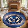 Philips Sports Union Print Round Rug, Washable Floor Carpet, For Entryway Dorm Laundry Room Office Study, Home Decor Birthday Christmas Gift