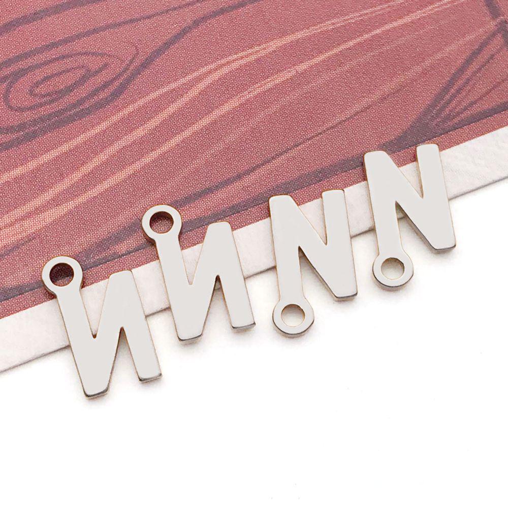 Stainless Steel 26 English Letter Pendant Charm for DIY Bracelets and Necklaces