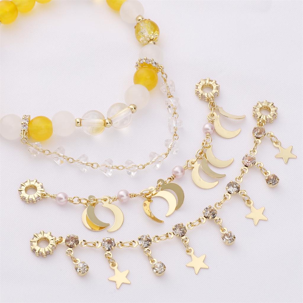 1pc 8-9cm Bracelet Safety Chain High Color Retention Gold Plating Safety Chain Tassel Pendant Chain Accessories DIY Handmade