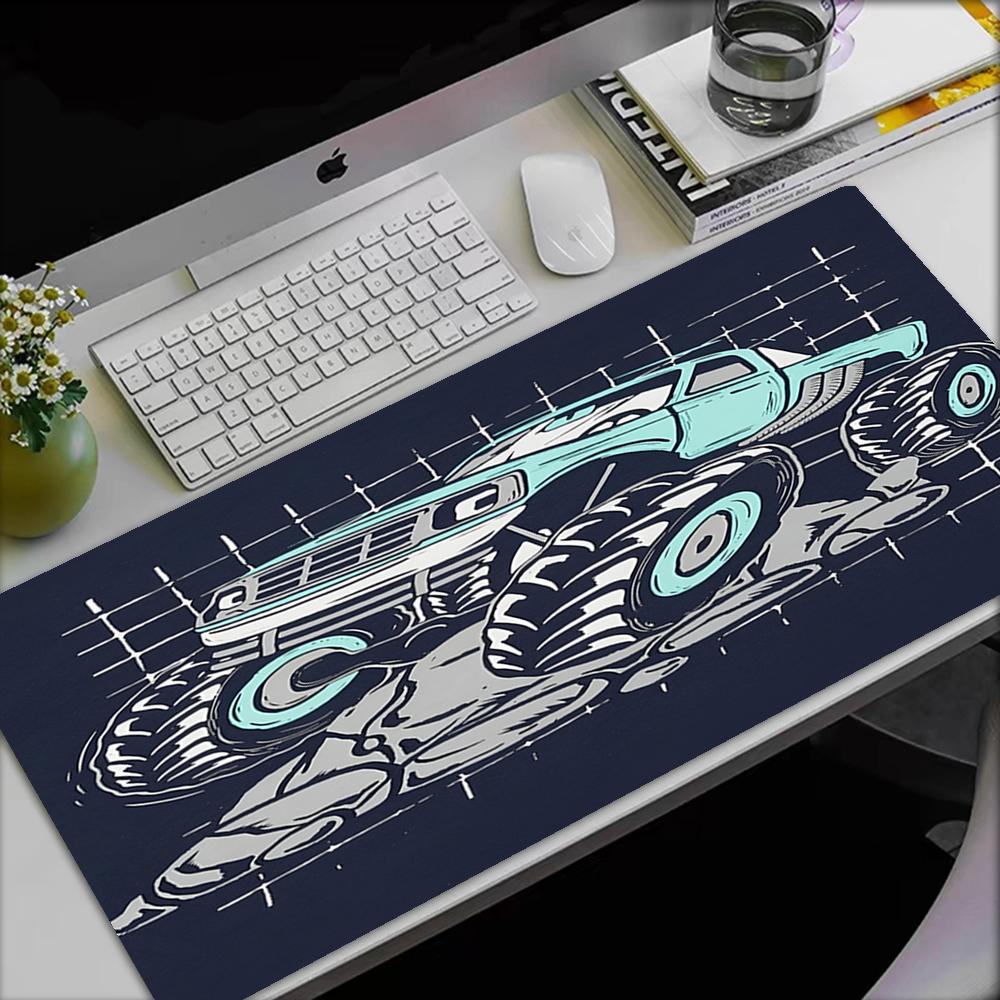 Tappetino Mouse Tema Camion, Base in Gomma Antiscivolo, Multifunzionale per Ufficio e Casa, Perfetto per la Personalizzazione dello Spazio di Lavoro.