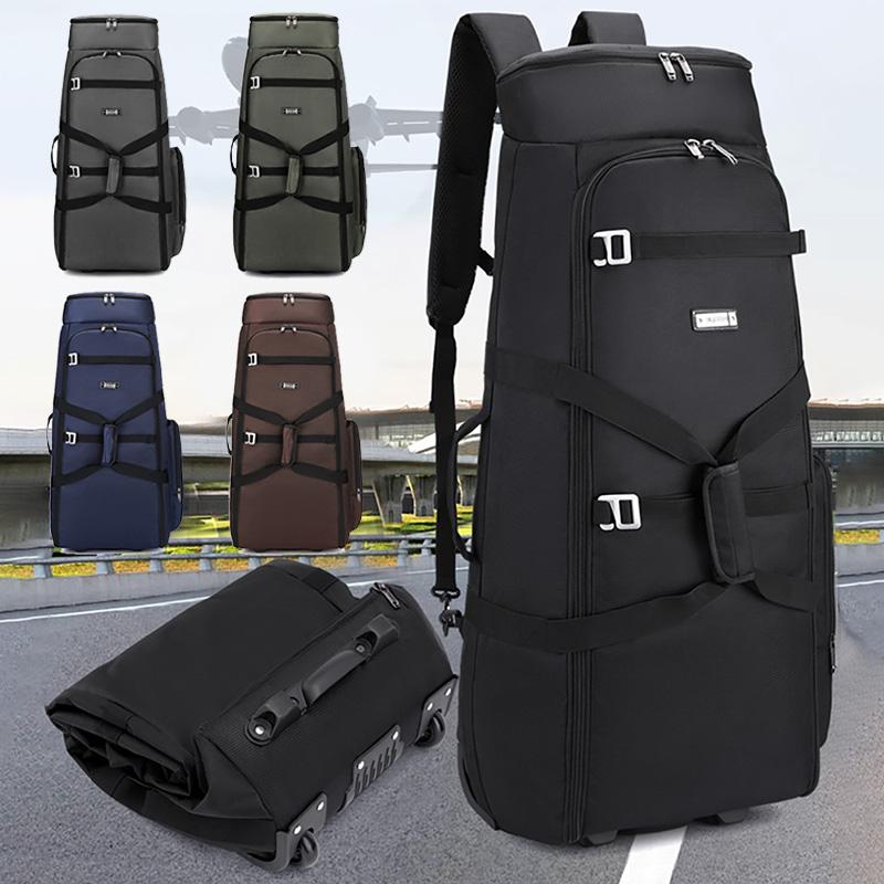 Portable Travel Bag, Tug Bag, Travel Outdoor Wheel Bag, Duffel Bag, Clothes Storage Bag, Large Shoulders Backpack