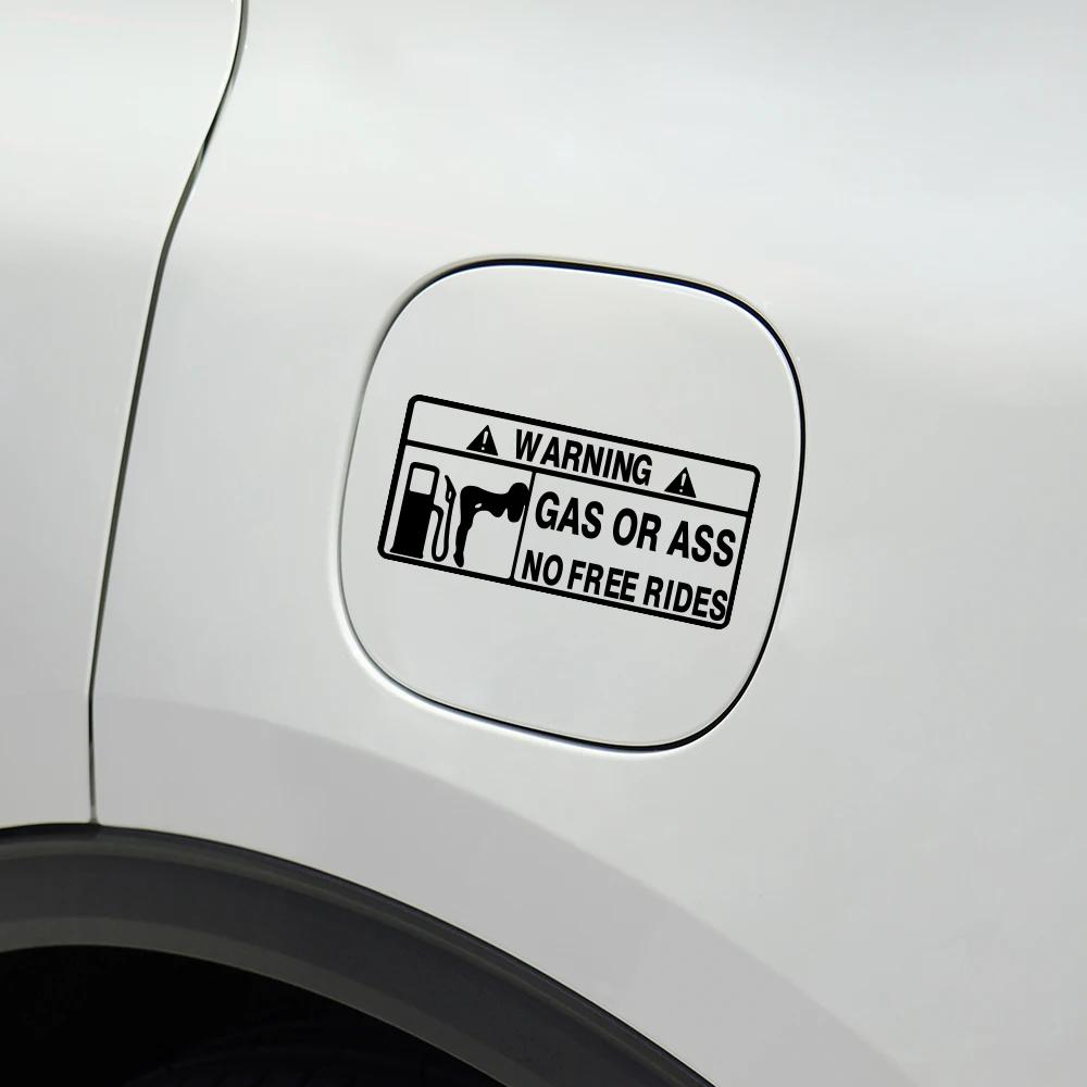 15x7cm Gas oder Arsch Autoaufkleber Fenster Windschutzscheibe Kreativ Free Ride Vinylaufkleber für LKW Motorrad Transporter Pickups Kraftstofftank Aufkleber