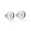 Damen Accessoires Edelstahl Rund Zirkonia Anti-Allergie Stecker Ohrringe Goldfarbe Ohrring Schmuck