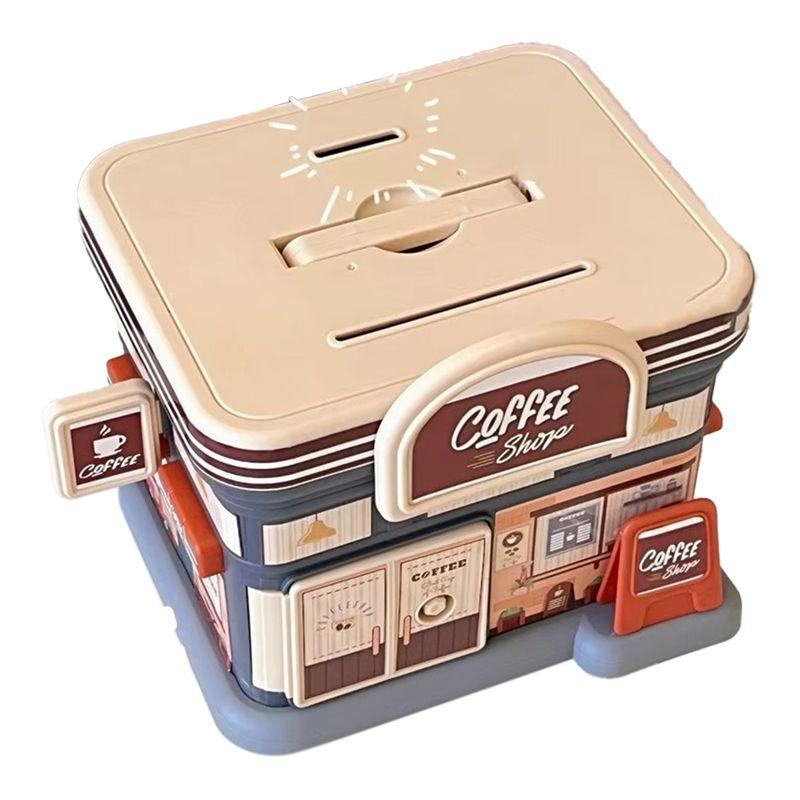 

M-Modern-Portable Store-Shaped Money Box With Key Lock Plastic Piggy Bank For Kids & Adults Ideal Gift For Saving Money
