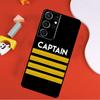 Airplane Pilot Epaulette Phone Case For Samsung Galaxy S25 Ultra S9 S10 S20 FE S21 S22 S23 S24 Plus S24 Ultra Cover