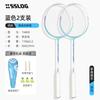 Badminton Rackets Set 2 Pcs Adults Kids Beginners Training Lightweight Durable