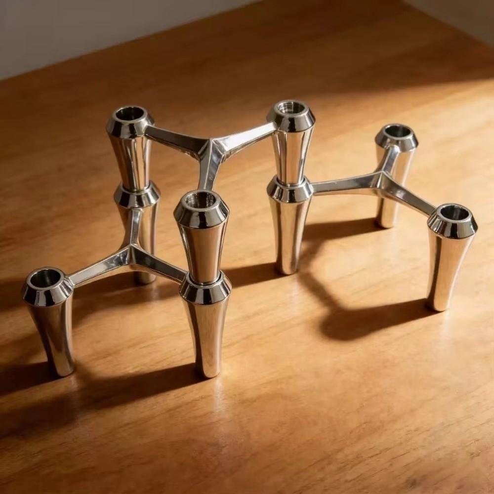 Light Luxury Minimalist Design Candle Holder Nordic Alloy Candle Stand Home Decore Candelabra Gift