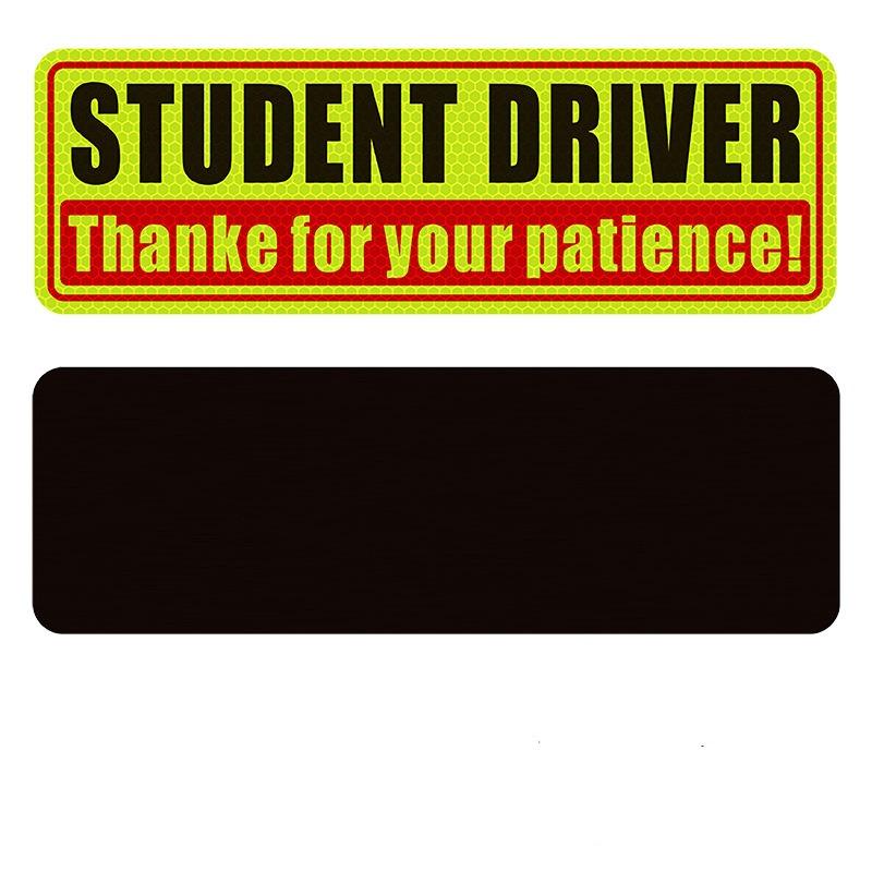 Novice Intern Driver Car Sticker Magnetic Reflective Sticker Popular New+river Novice Car Sticker