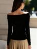 Autumn Elegant One-shoulder Long-sleeved Women's Shirt
