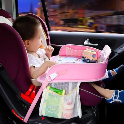 Kinder-Reisetablett für Autositz-Aktivitätstisch mit Taschen, Tablet-Haltern und zum Naschen, Zeichnen
