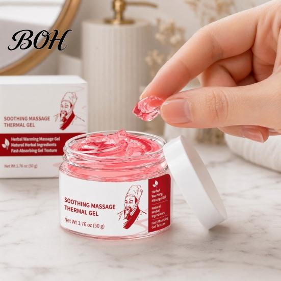Muscle Soothing Gel 1/2Pcs Body Massage Thermal Gel, Natural Herbal Deep Relaxing Tissue Cream, Firming & Smoothing Skin Moisturizer Warming