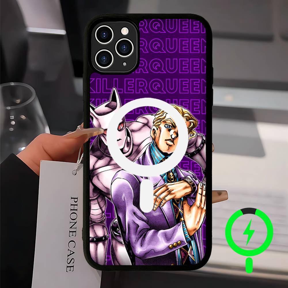 Anime Jojo Bizarre Adventure Magnetic Matte Phone Case For IPhone 16 17 15 14 13 12 11 For Magsafe Wireless Charge Cover