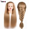 65CM/80CM Weiblicher Kopf Puppenfrisuren Schaufensterpuppe Friseur Styling Trainingskopf für Friseure Kunsthaar Schaufensterpuppenkopf