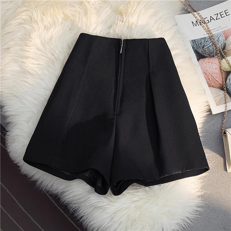 

Petite Wide-Leg High-Waisted Drape Shorts - New Summer Style for Women 4XL чорний