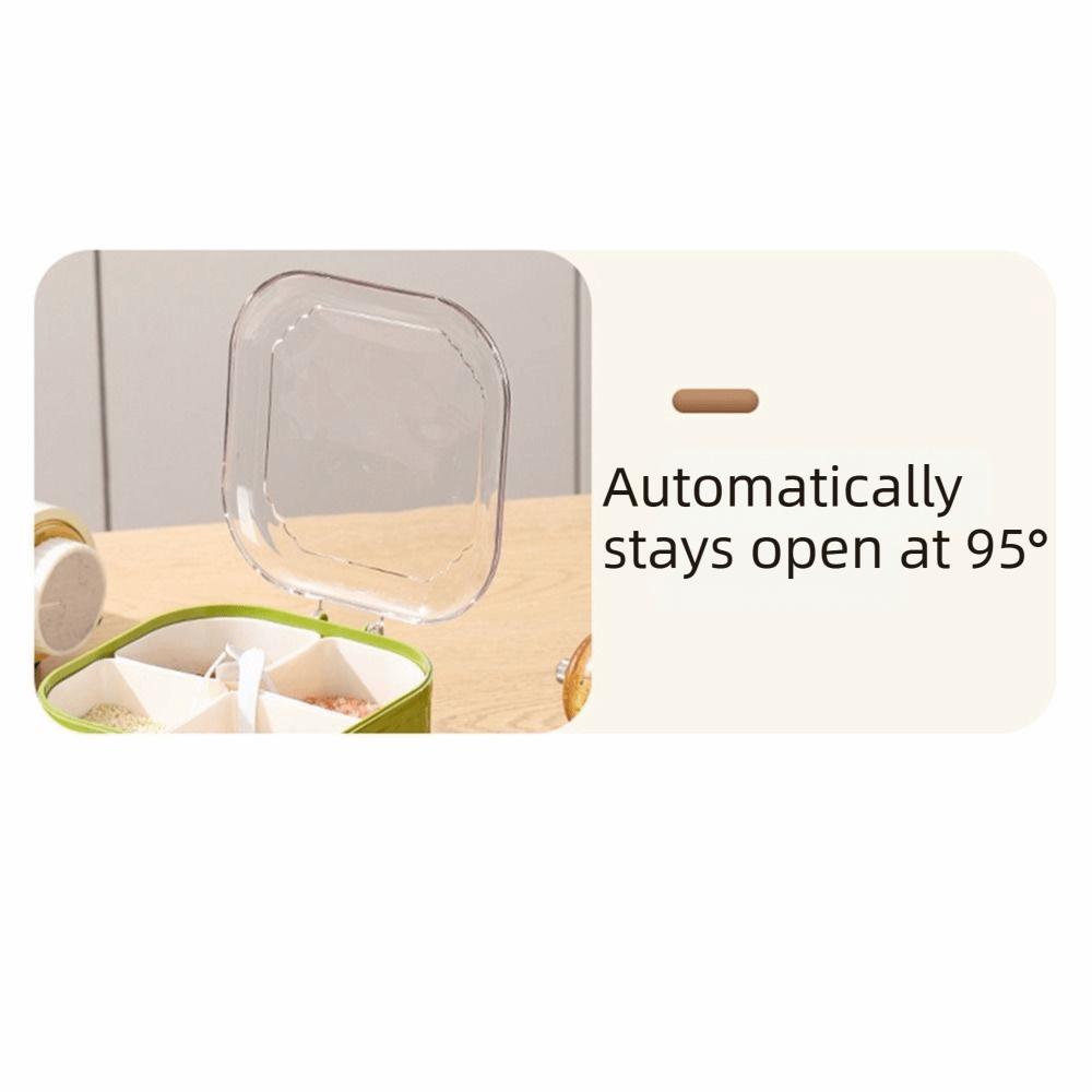 Moisture-proof Condiment Jar 4 In 1 Condiments Dispenser Easy To Clean Seasoning Box Home