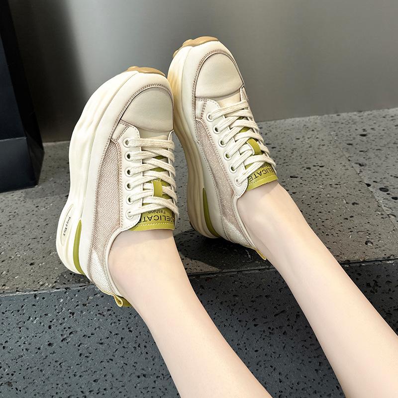 

платформа белые туфли женские новые универсальные туфли повседневные женские туфли туфли на платформе лето сочетание цветов папины кроссовки 40 бежевый