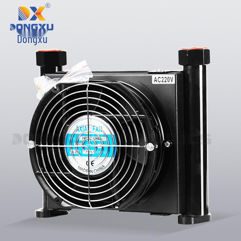 

Dongxu AJ0510 Алюмінієвий гідравлічний масляний повітряний охолоджувач - Компактний радіатор з повітряним охолодженням для малих гідравлічних систем DC 12V