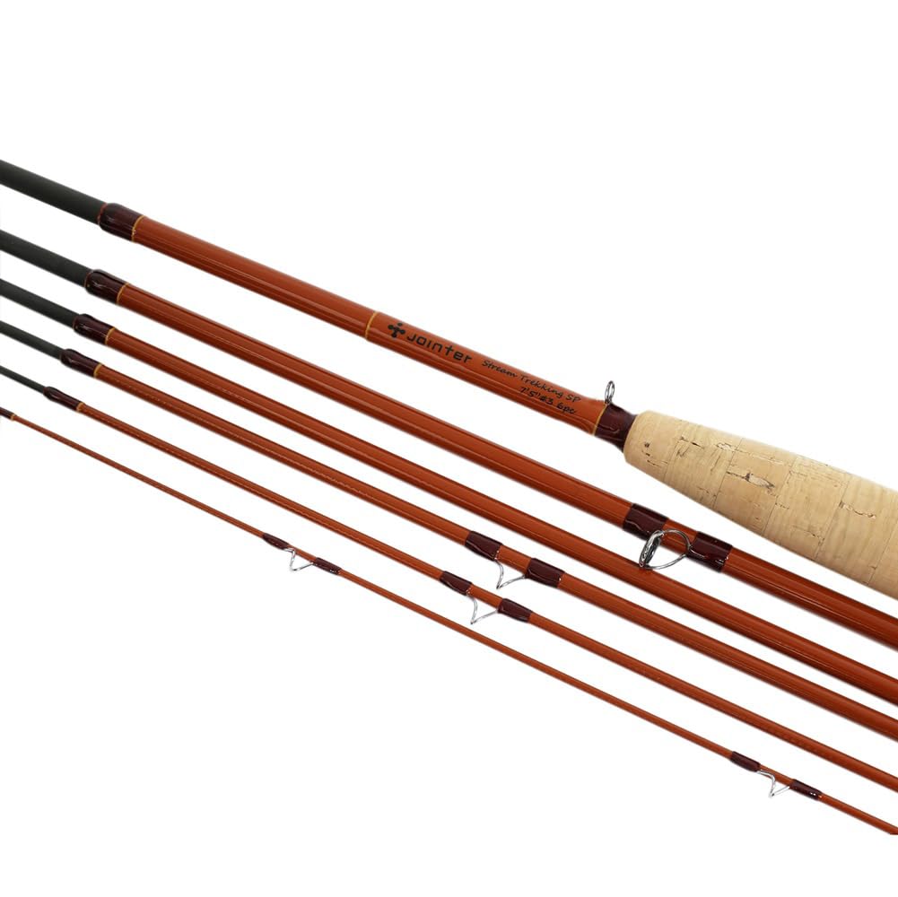 Jointer x Campanella Stream Trekking Special Rod for Mountain Headwater and Mountain Fishing [Dark Orange] 7'5" #3 6-Piece Headwaters, Streams,
