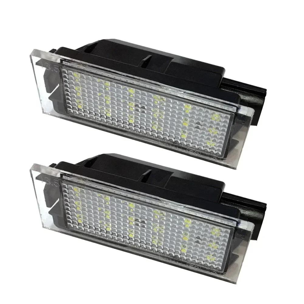 1/2Pc Car LED Canbus License Plate Light Error Free 18 SMD Lamp For Renault Megane 2 Clio 3 Laguna 2 Espace 4 Twingo Master Vel