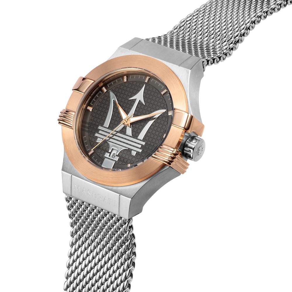 Maserati Potenza Dark grey Metal/Silver Gents Quartz Watch R8853108007