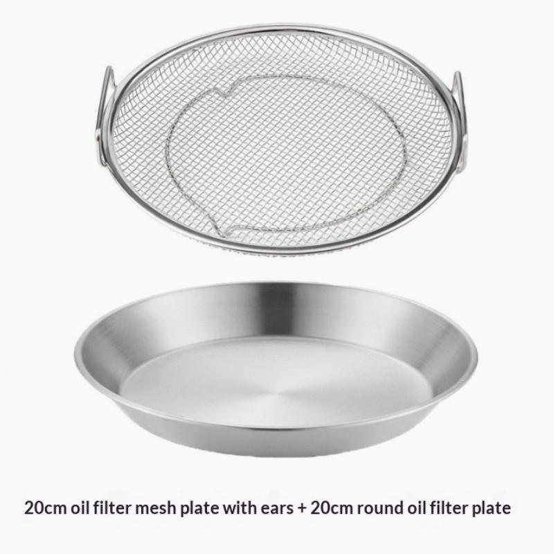 

[CL]Stainless Steel Food-grade Premium Filter Tray Oil Strainer Reusable Round Mesh Basket Frying Grilling Kitchen Strainer[CL]