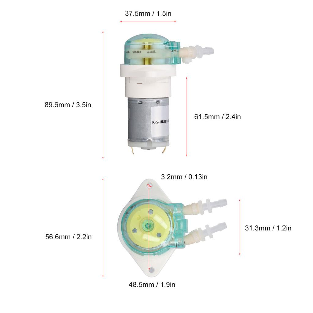 5W Small Peristaltic Pump Low Flow Gear Drive Liquid Transmission Pump for Laboratory Hydroponics 122ML/MIN 12V